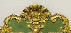 Antique Hollywood Regency Wall Console Mirror Parcel Gilt and Paint Decorated - 2546312