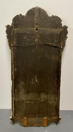 Antique Hollywood Regency Wall Console Mirror Parcel Gilt and Paint Decorated - 2546316
