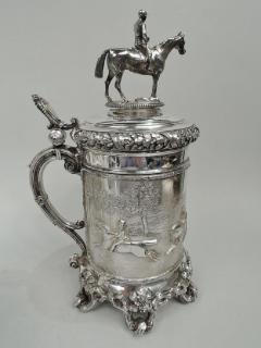 Antique Horse Race Tankard with German Imperial Association - 3754238