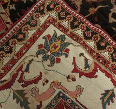 Antique Indian Agra Bold Botanic Handmade Wool Rug - 2461166