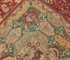 Antique Indian Agra Burgundy Background Rug - 2461204