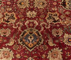 Antique Indian Agra Burgundy Background Rug - 2461208