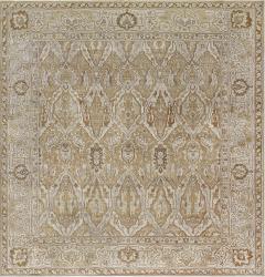Antique Indian Amritsar Beige Brown Gold Handmade Wool Rug Size Adjusted  - 2452980