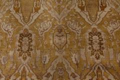 Antique Indian Amritsar Beige Brown Gold Handmade Wool Rug Size Adjusted  - 2452981