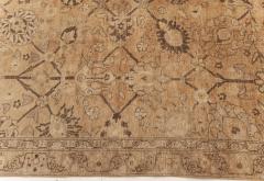 Antique Indian Amritsar Beige Brown Handmade Wool Rug - 2452987