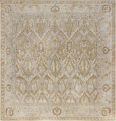 Antique Indian Amritsar Beige Brown and Gold Rug Size Adjusted  - 2453119