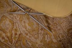 Antique Indian Amritsar Beige Brown and Gold Rug Size Adjusted  - 2453120