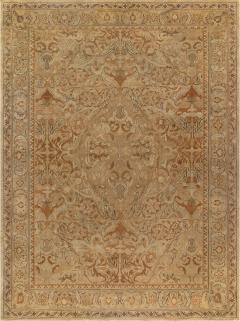 Antique Indian Amritsar Botanic Brown Hand Knotted Wool Carpet - 2461173