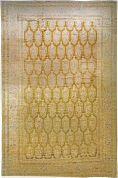 Antique Indian Botanic Handmade Wool Rug - 2453068