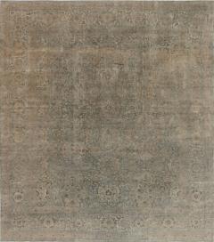 Antique Indian Botanic Handwoven Wool Rug - 2452920