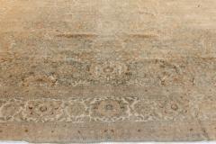 Antique Indian Botanic Handwoven Wool Rug - 2452922