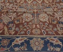 Antique Indian Brown Handmade Wool Rug - 2452888
