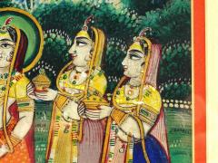 Antique Indian Mughal Mixed Media Miniature Painting - 4179308