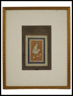 Antique Indian Mughal School Miniature Painting Old Man - 3880953