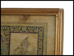 Antique Indian Mughal School Painting Court Emperors - 3880940