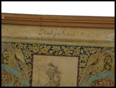 Antique Indian Mughal School Painting Court Emperors - 3881000