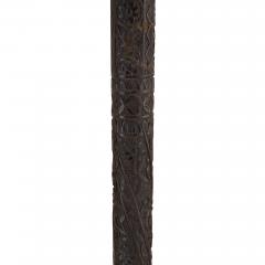 Antique Indian carved wood folk art walking stick - 4064027