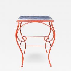 Antique Iron Marble French Bakers Table - 1853884