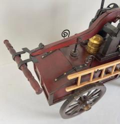 Antique Iron Wood Fire Engine Large Model or Sculpture - 3778325