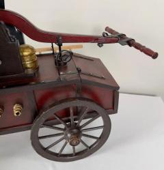 Antique Iron Wood Fire Engine Large Model or Sculpture - 3778327