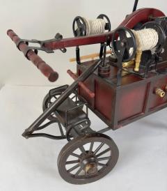 Antique Iron Wood Fire Engine Large Model or Sculpture - 3778328