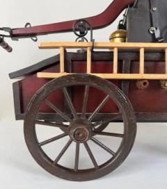 Antique Iron Wood Fire Engine Large Model or Sculpture - 3778330