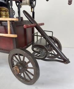 Antique Iron Wood Fire Engine Large Model or Sculpture - 3778333