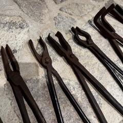 Antique Iron Worker Hand Forged Vintage Tools Set of 9 - 3309893