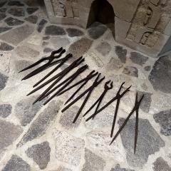 Antique Iron Worker Hand Forged Vintage Tools Set of 9 - 3309897