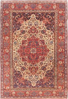 Antique Isfahan Rug 4 8 x 7 2  - 4332341