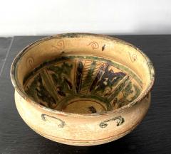 Antique Islamic Ceramic Glazed Bowl with Splashed and Sgraffito Decoration - 2468747