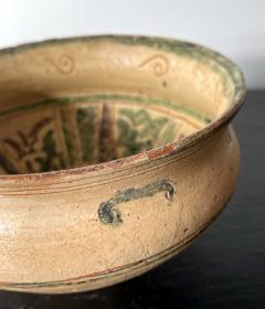 Antique Islamic Ceramic Glazed Bowl with Splashed and Sgraffito Decoration - 2468754