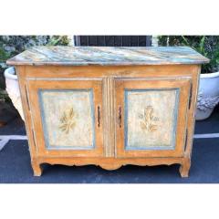 Antique Italian 18th C Tuscan Paint Decorated Sideboard Buffet W Trompe lOeil - 1654531