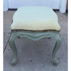 Antique Italian Baroque Green Paint Decorated Footstool Ottoman Bench - 4690249