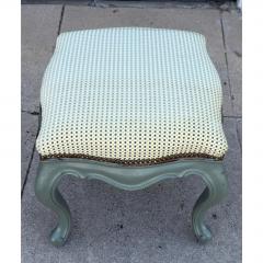 Antique Italian Baroque Green Paint Decorated Footstool Ottoman Bench - 4690250