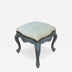 Antique Italian Baroque Green Paint Decorated Footstool Ottoman Bench - 4690307