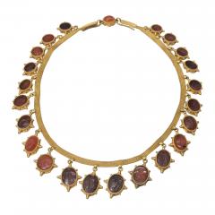 Antique Italian Carnelian Intaglio Necklace - 2740747