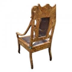 Antique Italian Carved Angel Dolphin Burlwood Angel Chair - 4762417