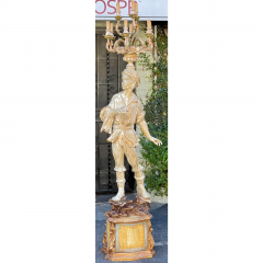 Antique Italian Figural Standing Candelabra Floor Lamp - 2869804