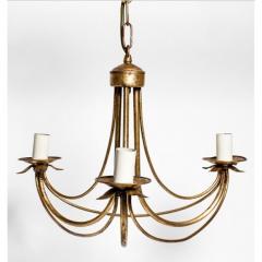 Antique Italian Gilded Three Light Chandelier - 1546948