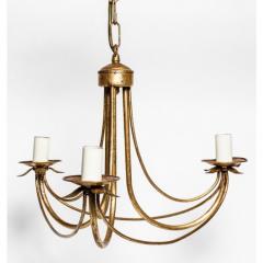 Antique Italian Gilded Three Light Chandelier - 1546950