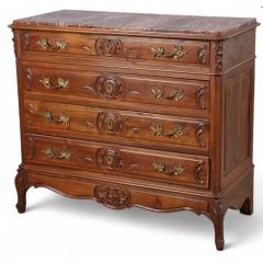 Antique Italian Gilt Bronze Mounted Walnut Commode - 4342682