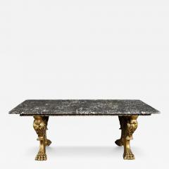 Antique Italian Giltwood Marble Top Carved Coffee Table - 4160552