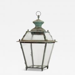 Antique Italian Glass Paneled Lantern - 4231417