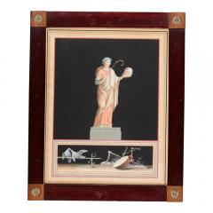 Antique Italian Gouache Allegorical Painting Michelangelo Maestri - 3697298