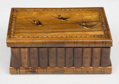 Antique Italian Grand Tour Olivewood Book Box - 1825813