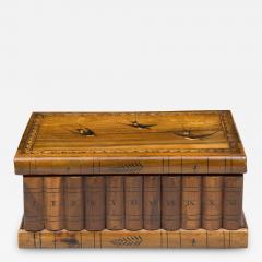 Antique Italian Grand Tour Olivewood Book Box - 1827240