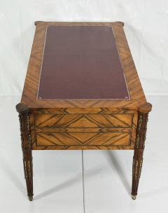 Antique Italian Louis XVI Walnut Bronze Leather Partner s Writing Desk - 4764804
