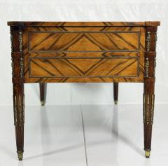 Antique Italian Louis XVI Walnut Bronze Leather Partner s Writing Desk - 4764805