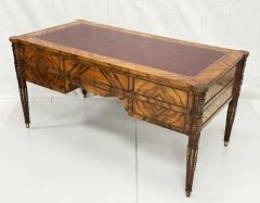 Antique Italian Louis XVI Walnut Bronze Leather Partner s Writing Desk - 4764809